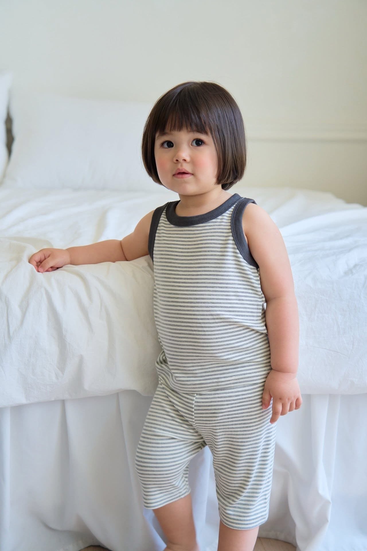 Dajoa 文青條紋套裝居家服 (70-115cm)