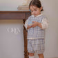 OREN tartan check vest bloomer set (75-100cm)