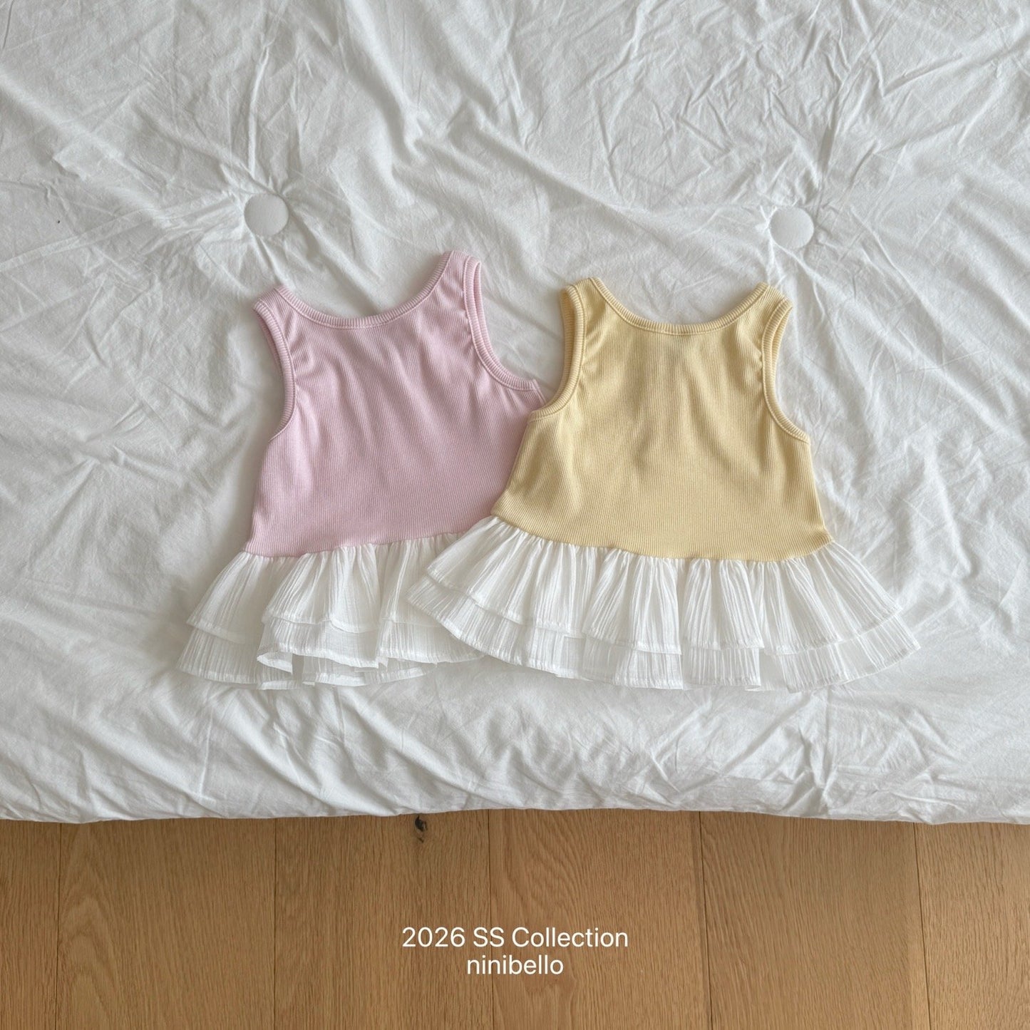 ninibello frill ribbon tank top (80-130cm)