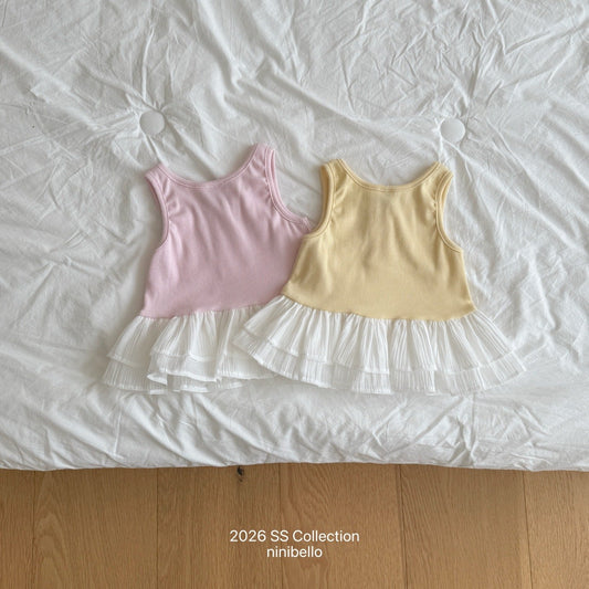 ninibello frill ribbon tank top (80-130cm)