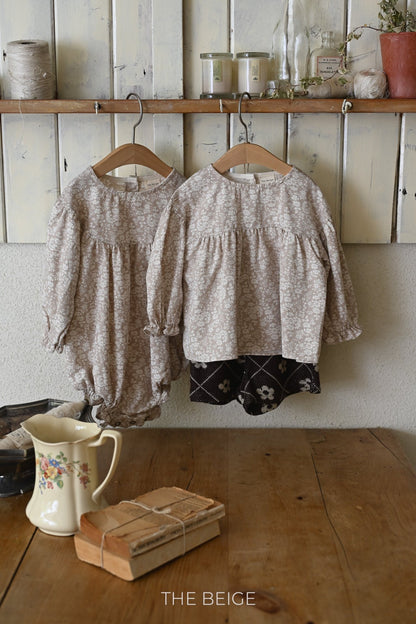 the beige shirring dyed suit (6-18m)