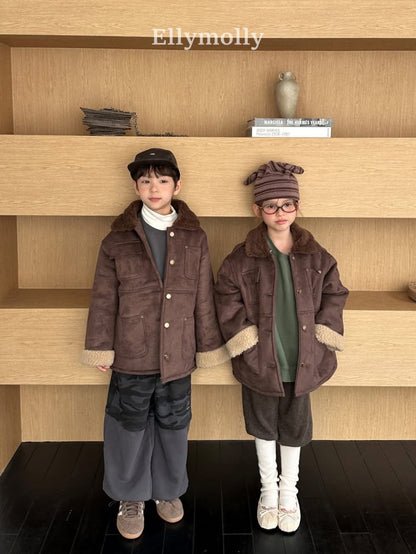 EllyMolly 猄皮毛絨保暖夾克 (90-160cm)