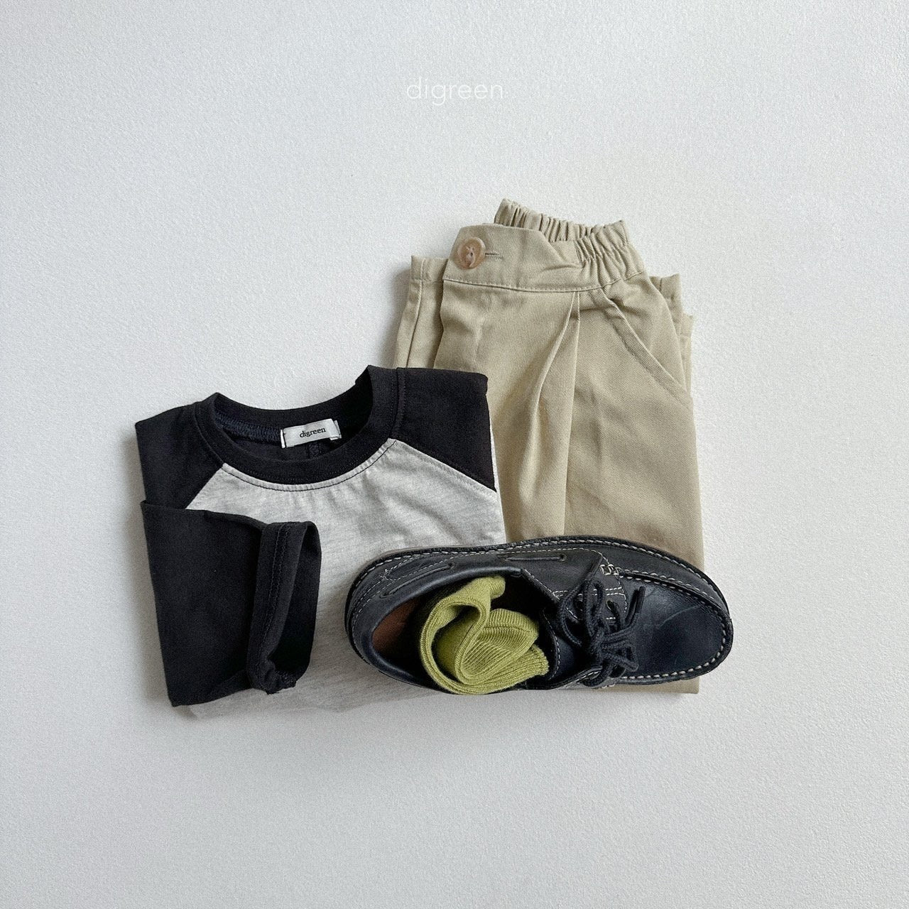 digreen slit raglan t-shirt (90–130cm)