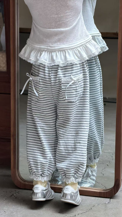 aiai border jogger pants (95–140cm)