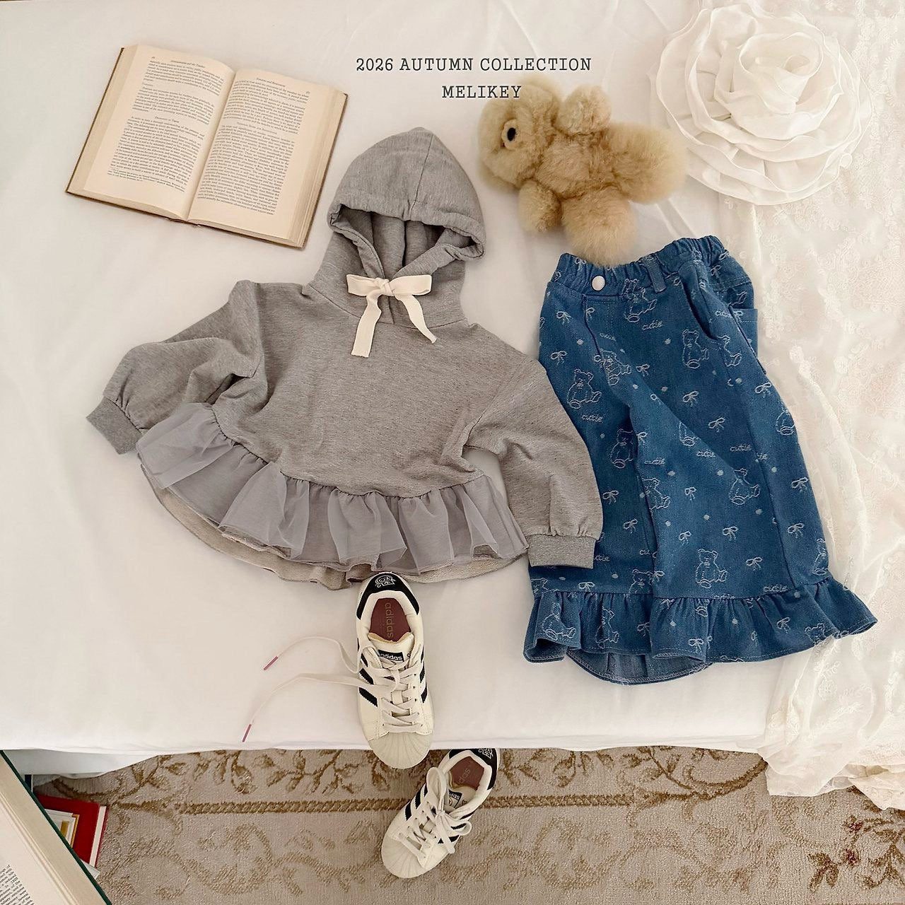 melikey bear frill denim (~80-140cm)