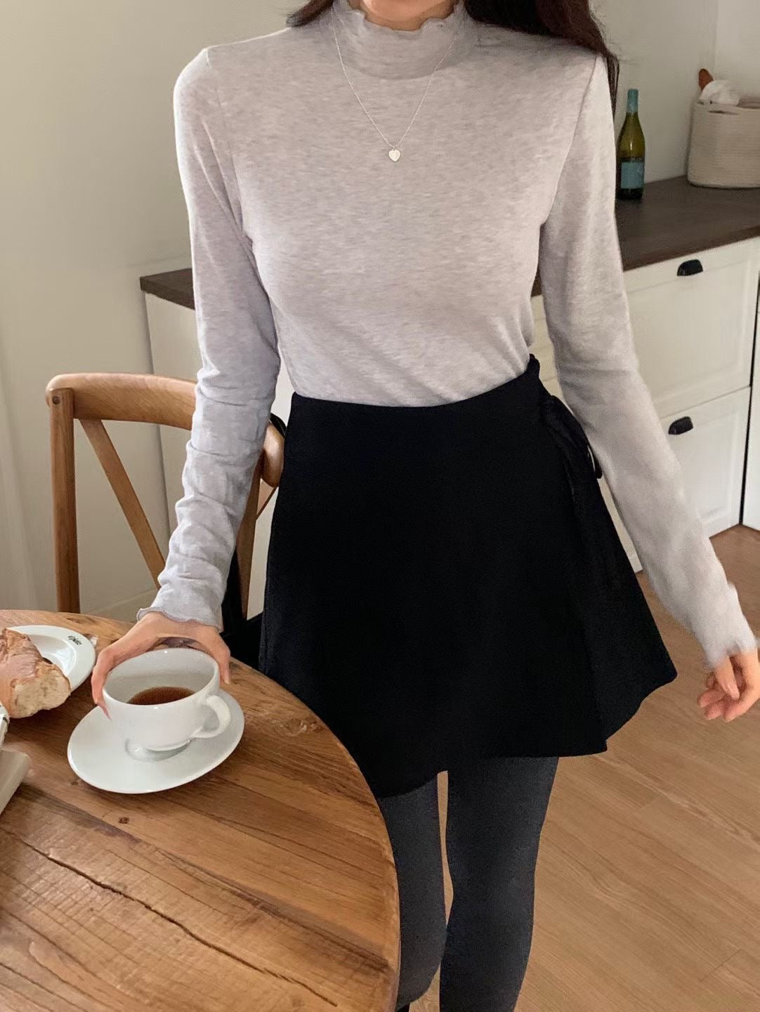 木耳邊素色上衣 *共5色