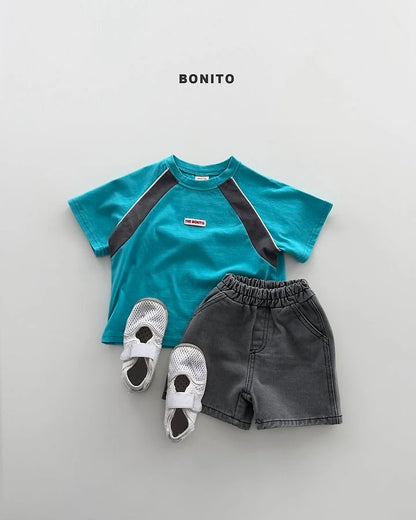 Bonito raglan side color tee (~80-140cm)