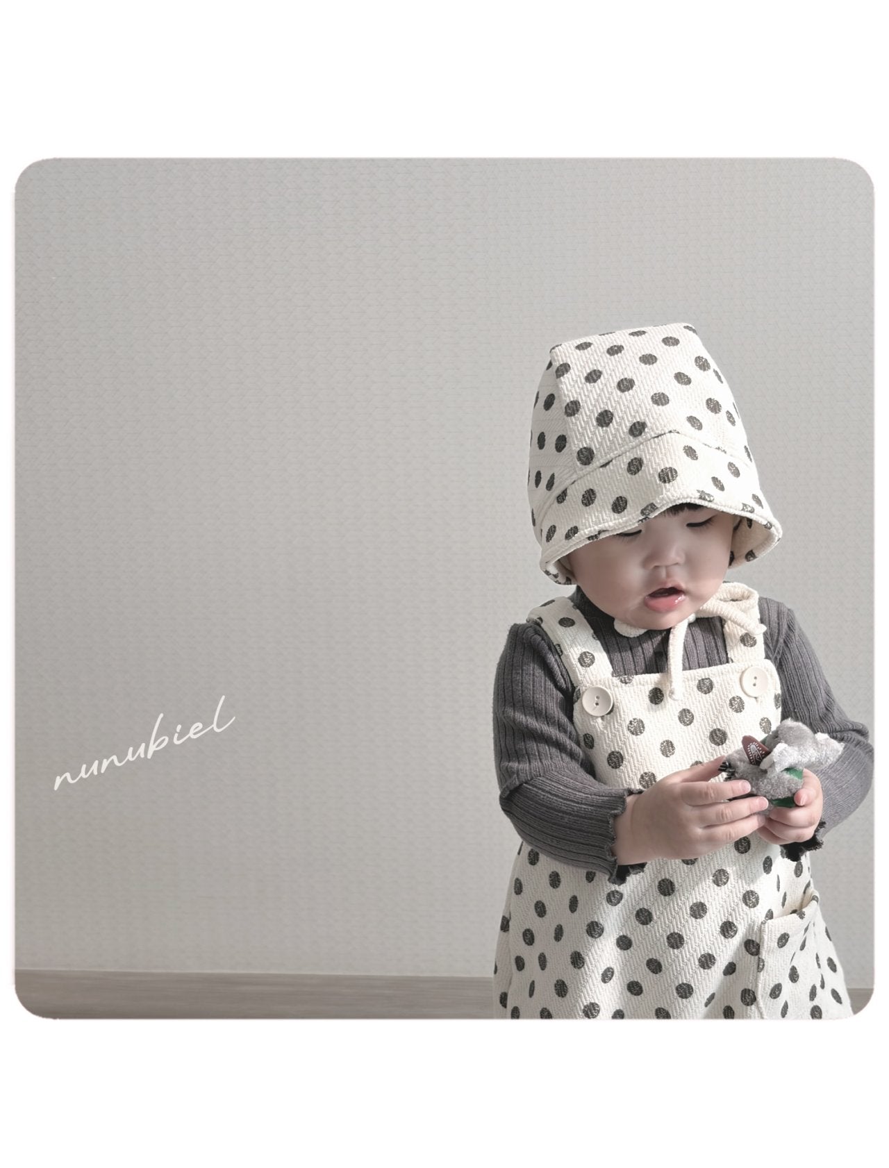 nunubiel dote jump romper & bonnet (3-18m)