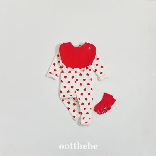 Oottbebe 紅黑愛心居家服 (75-120cm)