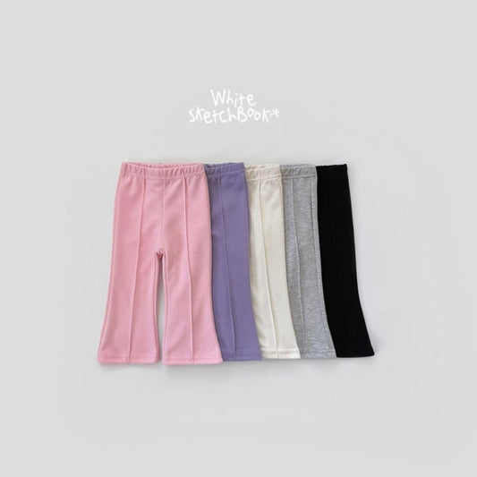 WhitesketchBook boots cut pin tock pants (90-140cm)