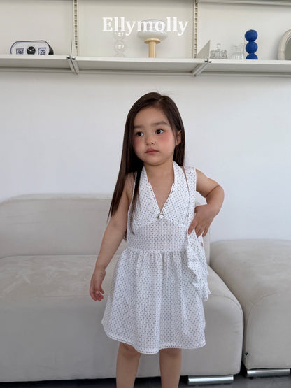 ELLYMOLLY dot holter dress (90-145cm)