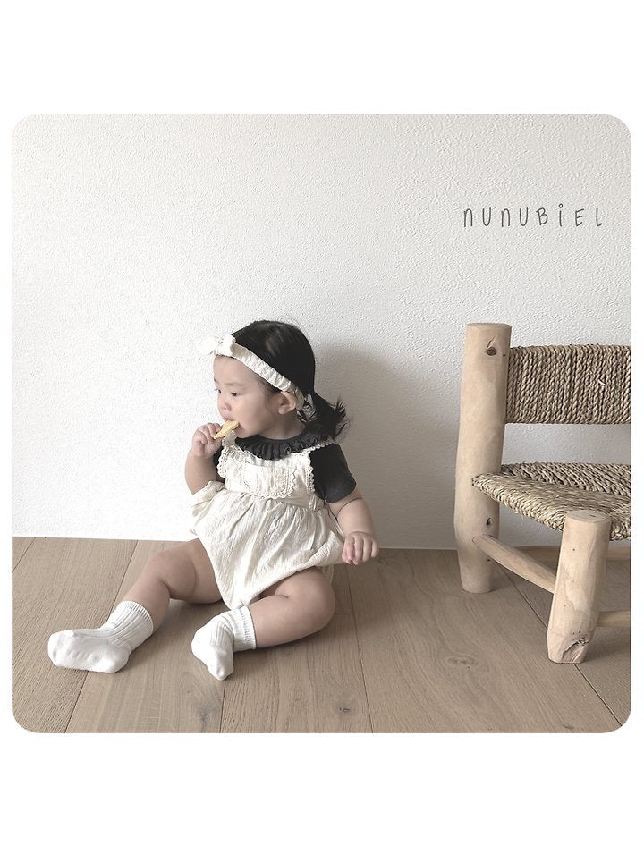 Nunubiel bebe ribbed frill t-shirt (6-18m)