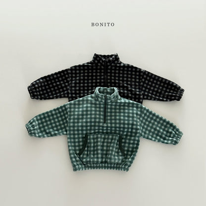 Bonito mini check half-zip (~80-140cm)