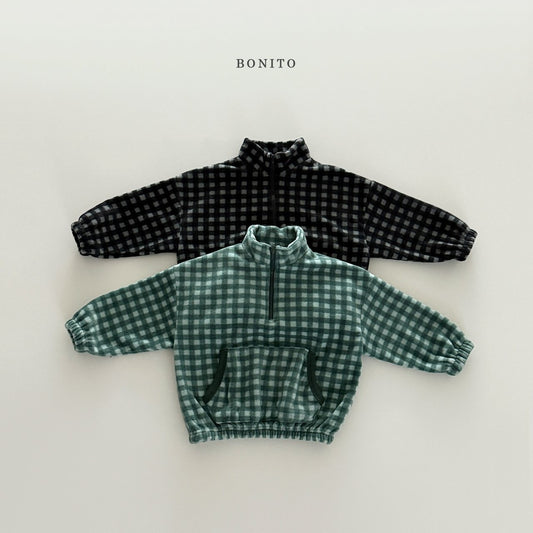 Bonito mini check half-zip (~80-140cm)