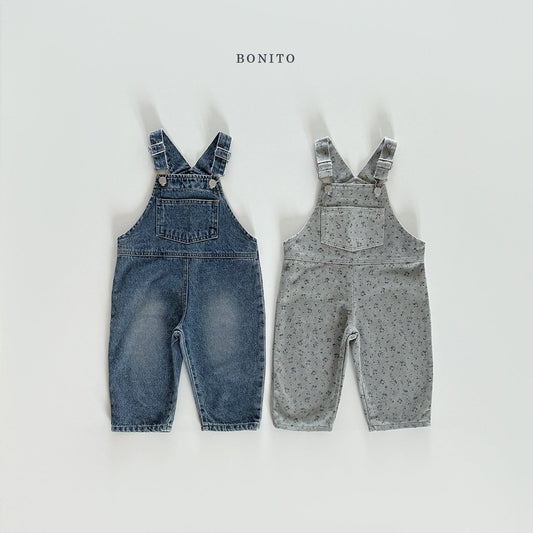 bonito denim flower suspender pants (~80-125cm)