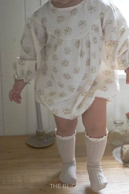 the beige shirring dyed suit (6-18m)