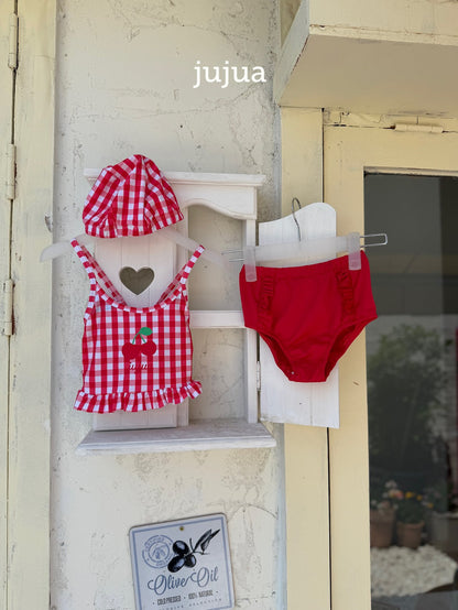jujua cherry swimwear hat set (80-120cm)