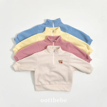 Oottbebe 馬卡龍色立領熊熊套裝 (75-120cm)