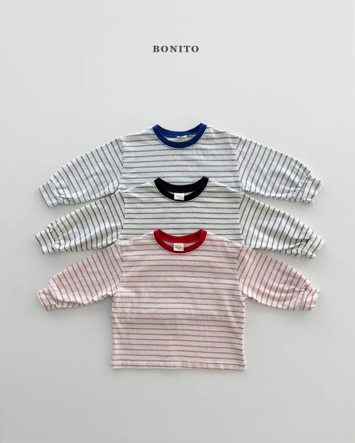 Bonito Stripe Ribbed T (~80-140cm)