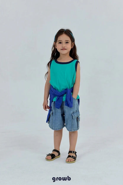 Growb Vintage Cargo Denim Shorts (90-155cm)