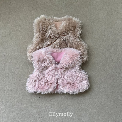 EllyMolly 毛絨絨背心外套 (90-125cm)