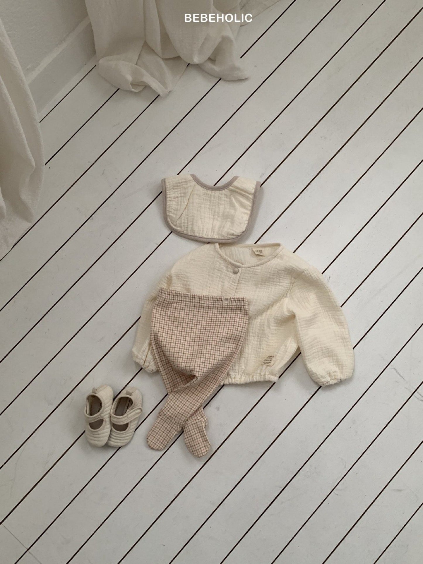 bebeholic check footed leggings (3-18m)