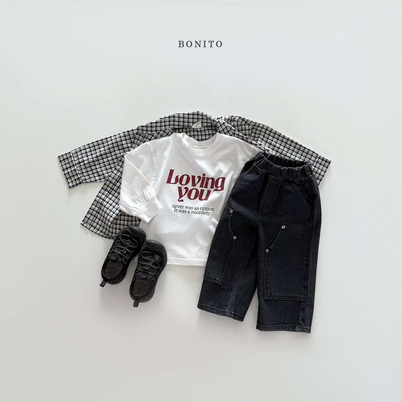 bonito point big pocket denim pants (~80-140cm)