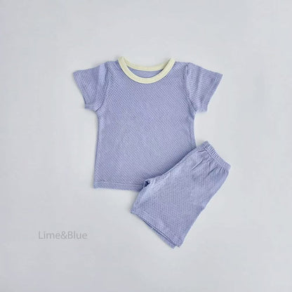 Lime&Blue 撞色透氣居家服 (80-150cm)