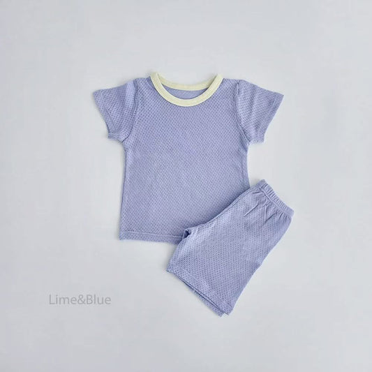 Lime&Blue 撞色透氣居家服 (80-150cm)