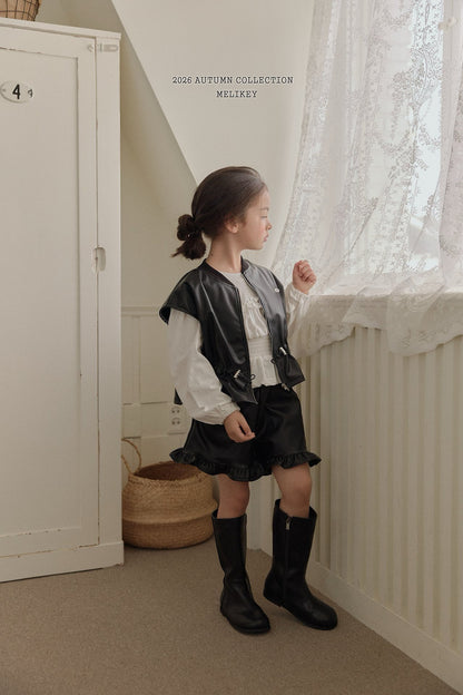 melikey string leather vest (~80-140cm)