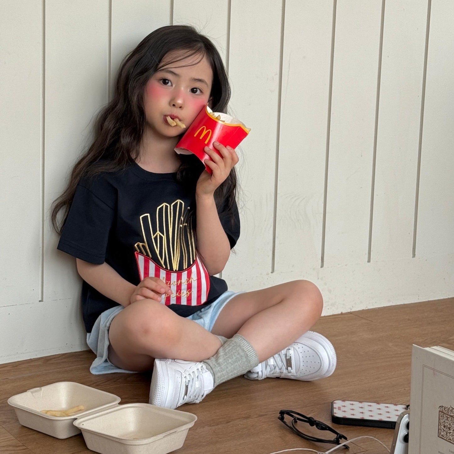 ninibello french fries short sleeve t-shirt (80-130cm)