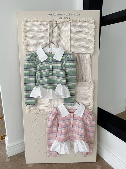 melikey diagonal frill collar t (~80-140cm)