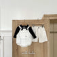 milkbalm ivy suspender suit (3-18m)