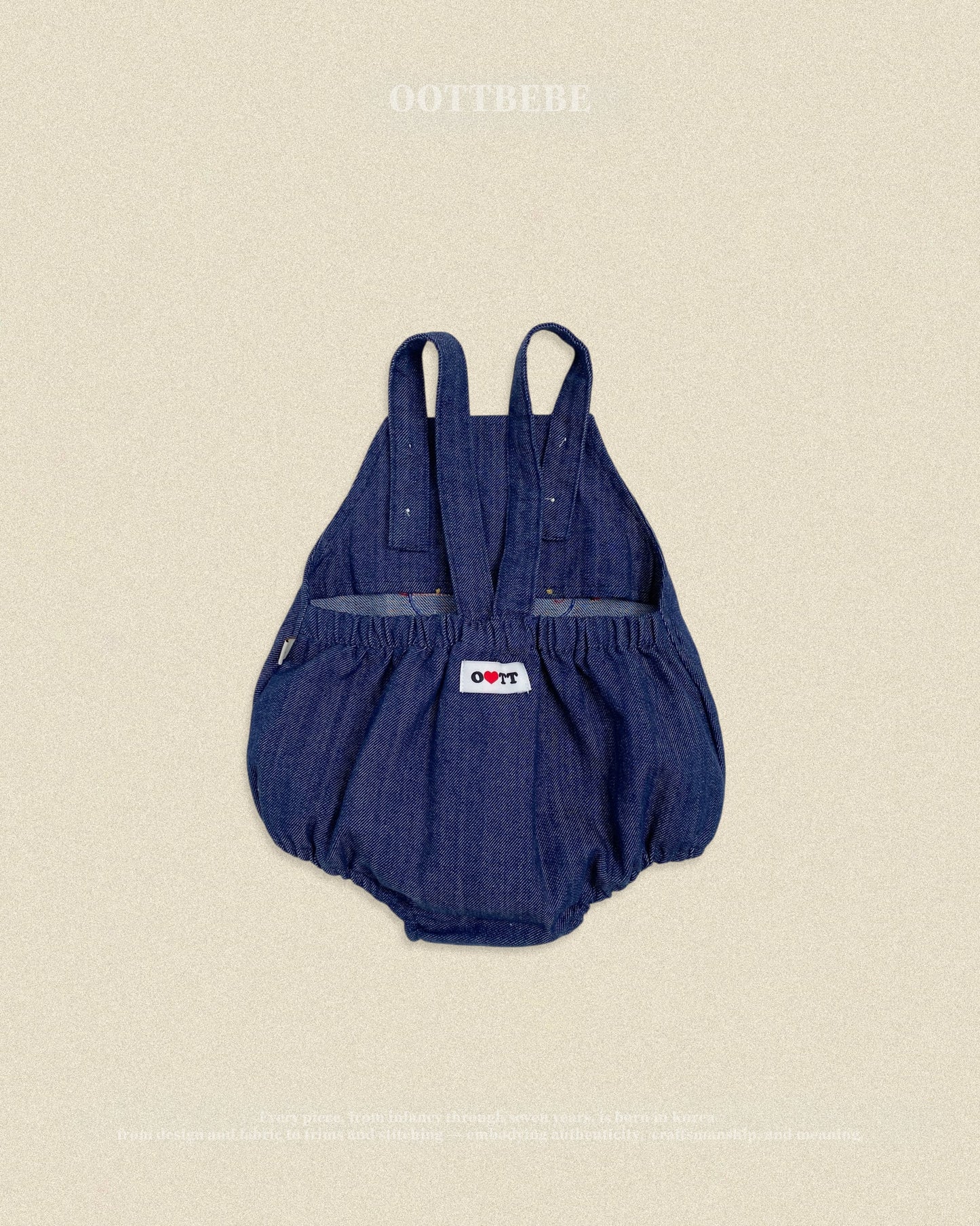 oottbebe denim car rompers (0-12m)