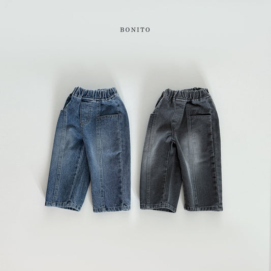 bonito incision brush denim pants (~80-140cm)