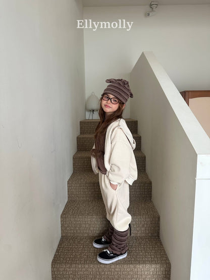 EllyMolly 舒適羅紋連帽外套 (90–160cm)