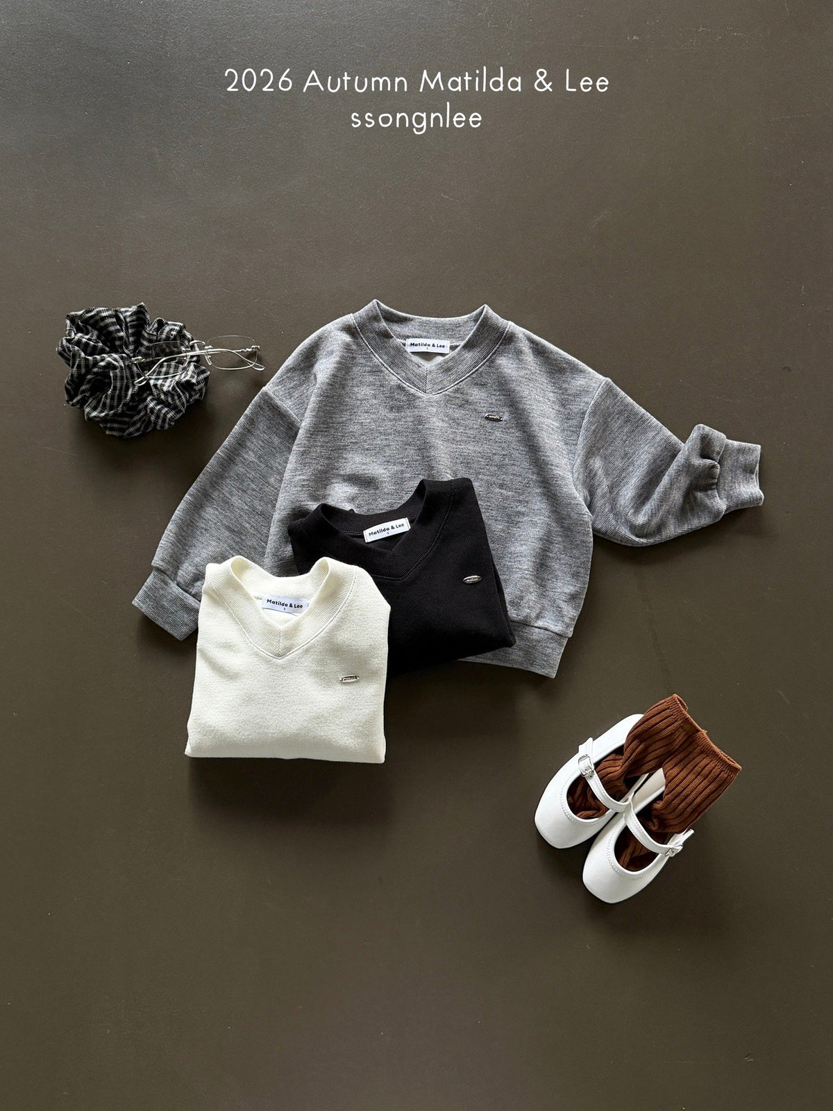 matilda&lee v-neck sweatshirt (85-165cm)