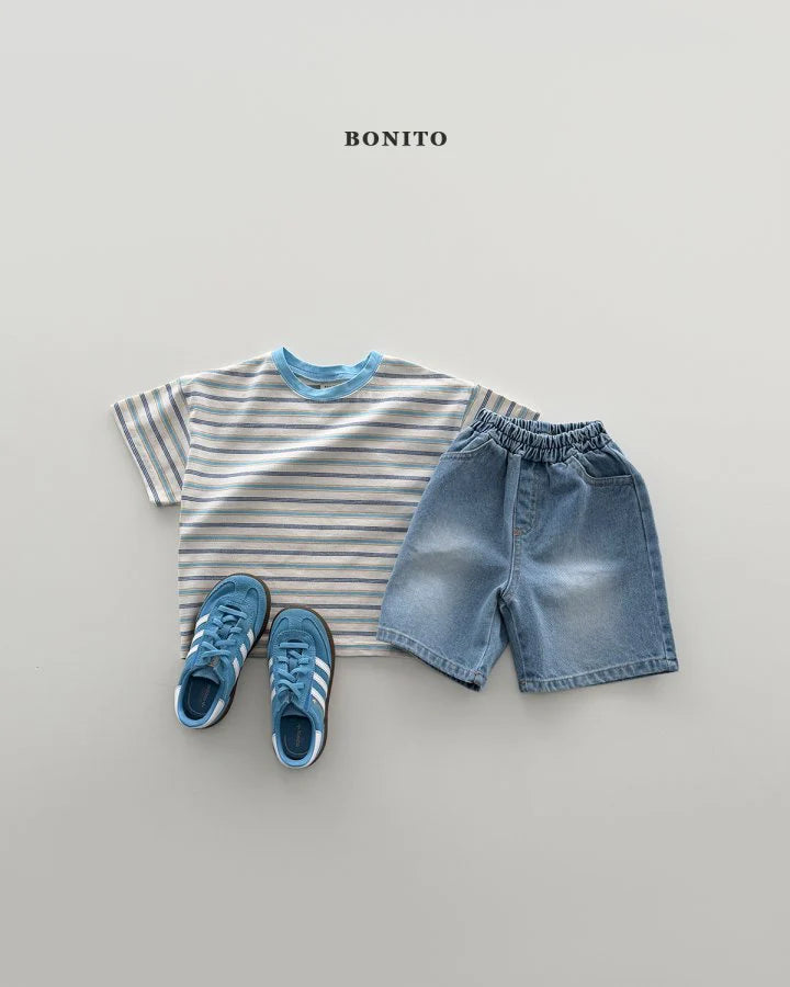 Bonito moa stripe T-shirt  (~80-140cm)