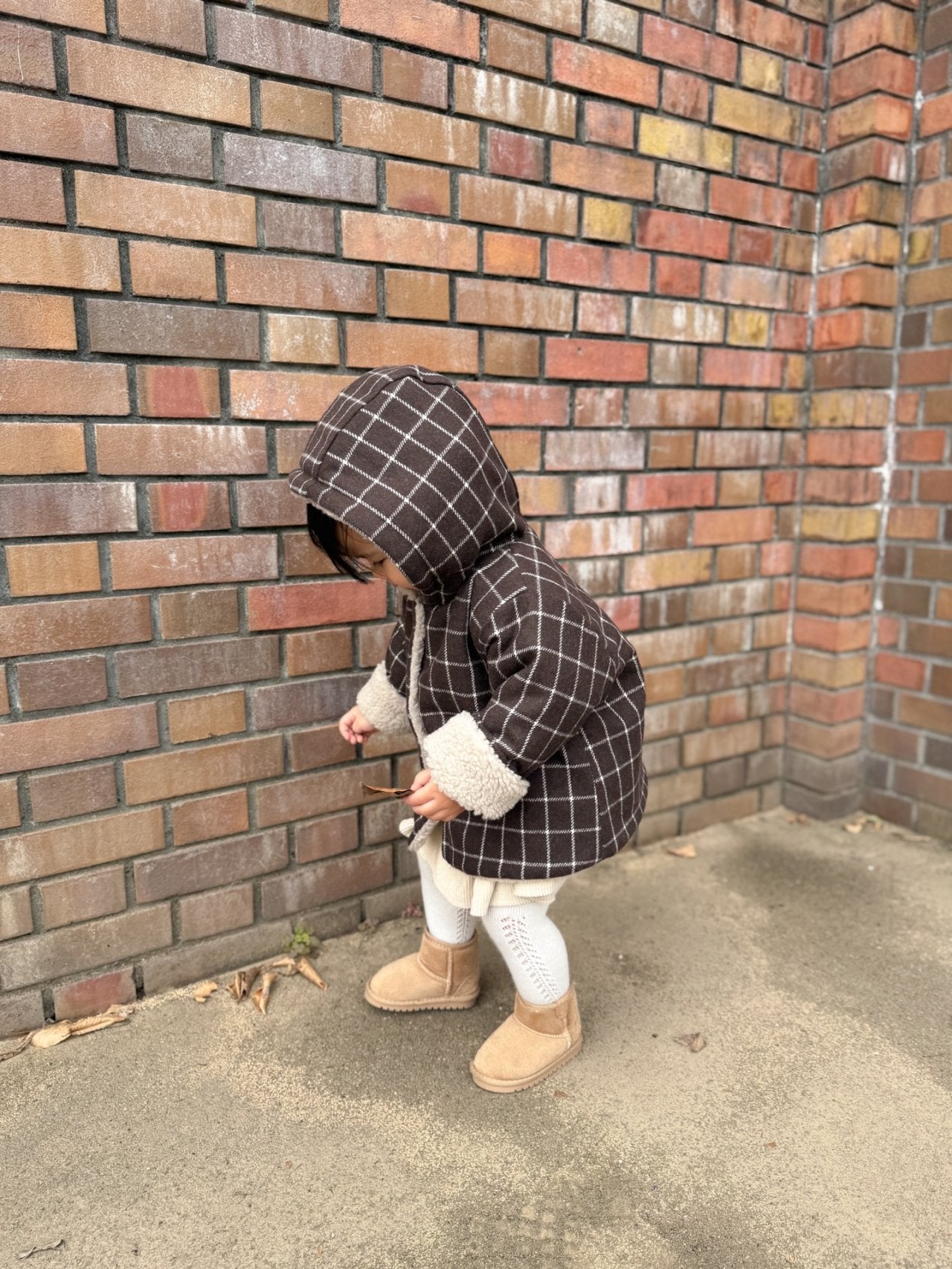 mimi market check tumble hood (70-85cm)