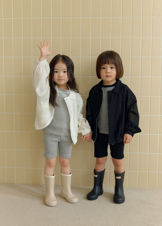 Dailybebe 翻領透薄長袖外套 (75-140cm)