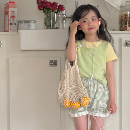 ninibello daily sleeveless layered tee (80-130cm)