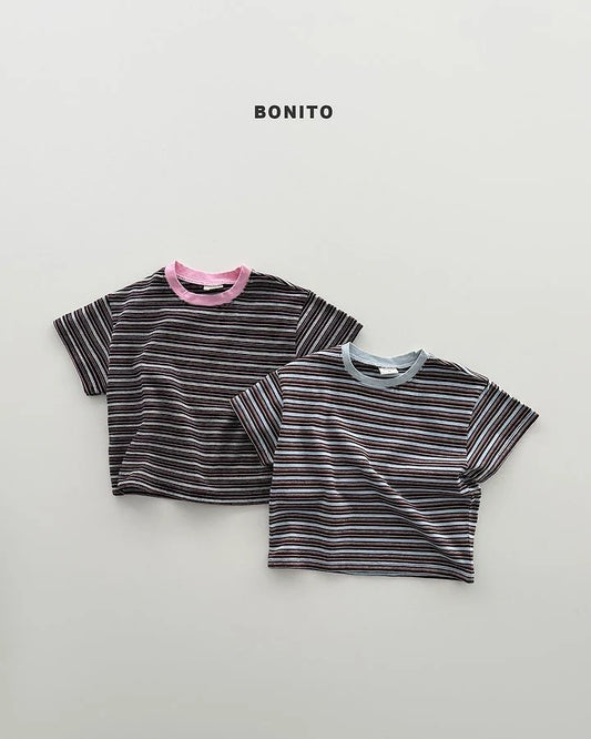 Bonito uni stripe color tee (~80-140cm)