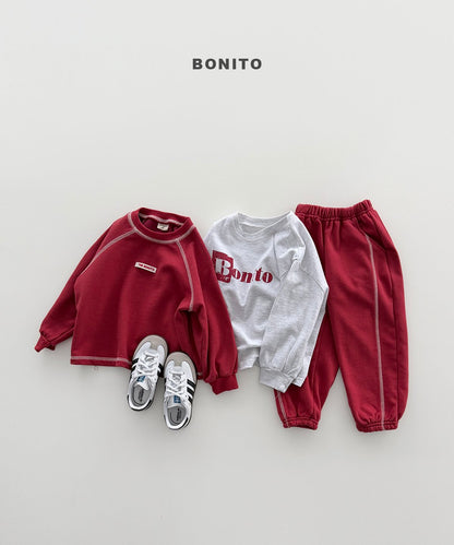 bonito color stitch raglan set (~80-140cm)