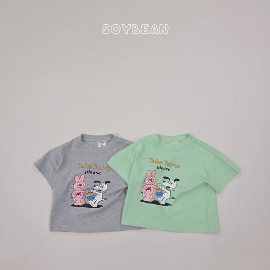 Soybean take turns dog & rabbit tee (75-133cm)