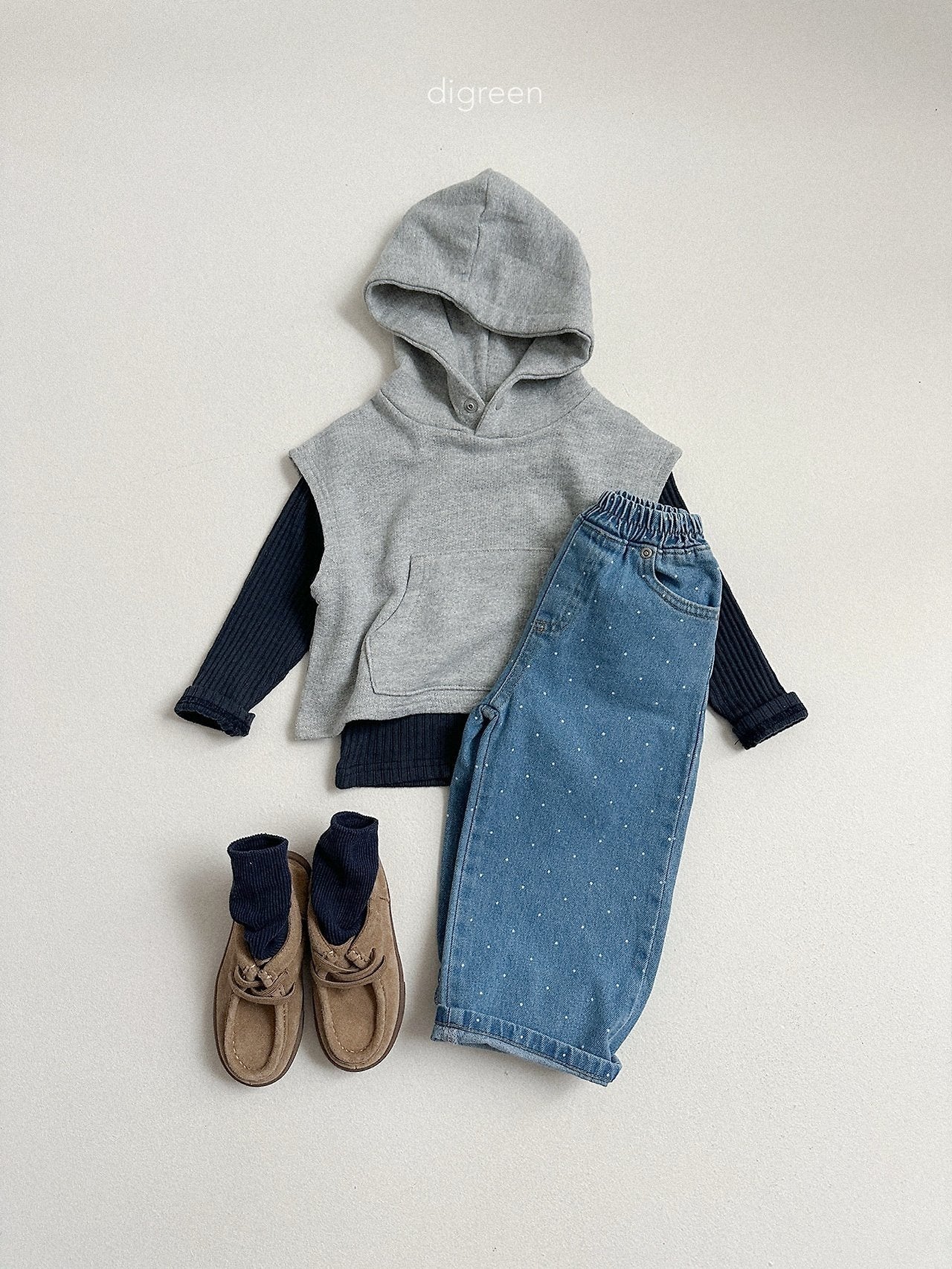 digreen woody hooded vest (85-130cm)