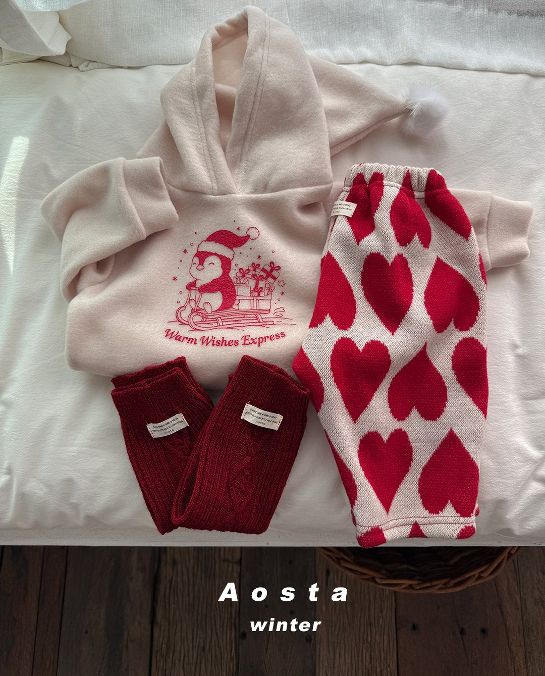 Aosta winter penguin hoodie (~70-115cm)