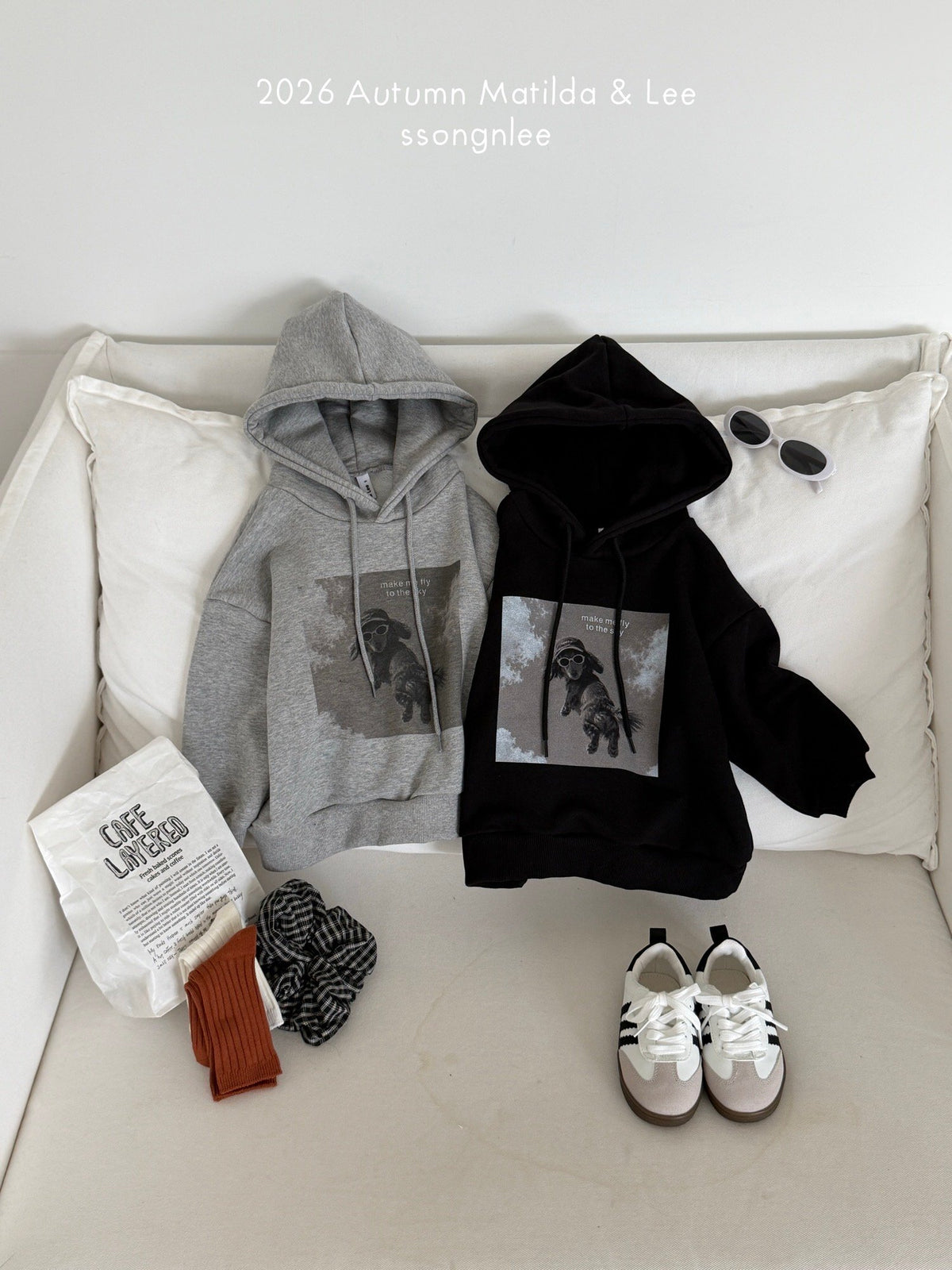 matilda&lee jumping dog hoodie (85-165cm)