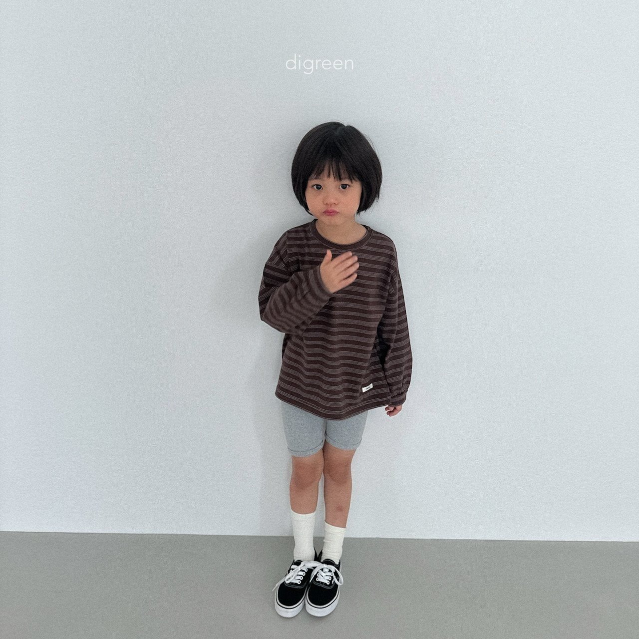 digreen pinstripe t-shirt (90-130cm)