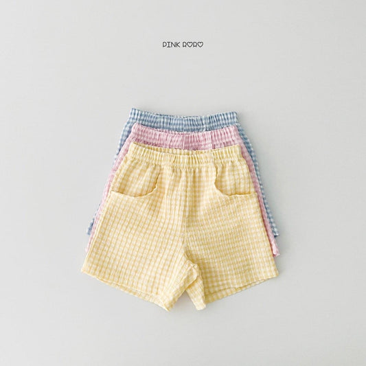 Pinkroro 可愛小格紋短褲 (kids 85-132cm)