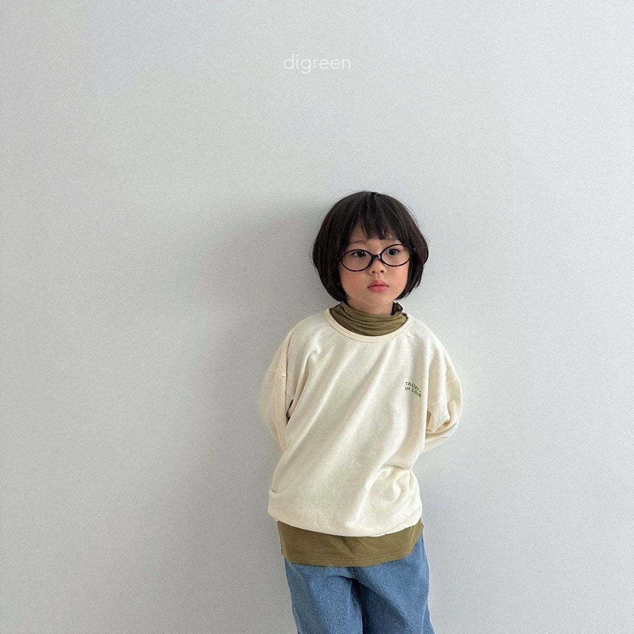 digreen stretchy soft turtleneck (90-130cm)